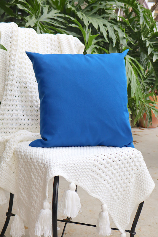 Capa de Almofada Oxford Lisa Azul 45x45