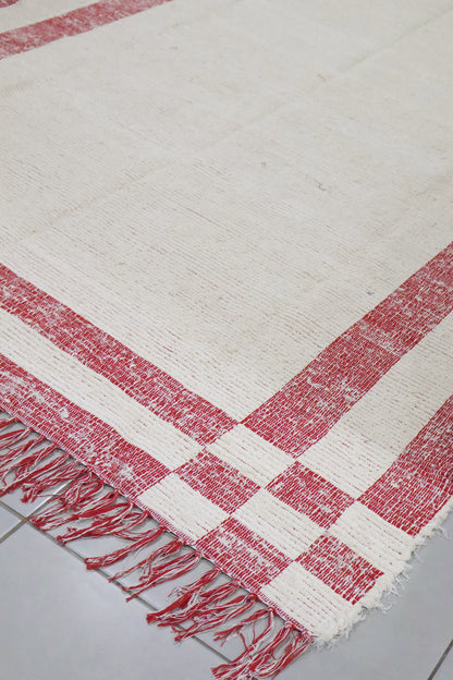 Tapete Algodão Felpudo Dupla Face Vermelho 2,00x3,00m