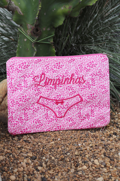 Necessaire Porta Calcinha Limpinha Sujinha G Rosa