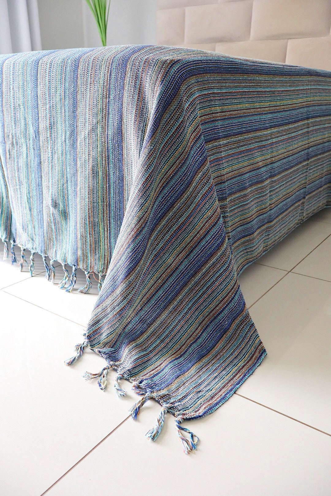 Colcha para Cama Casal 2,20x2,50m Artesanal Colorida Mesclada