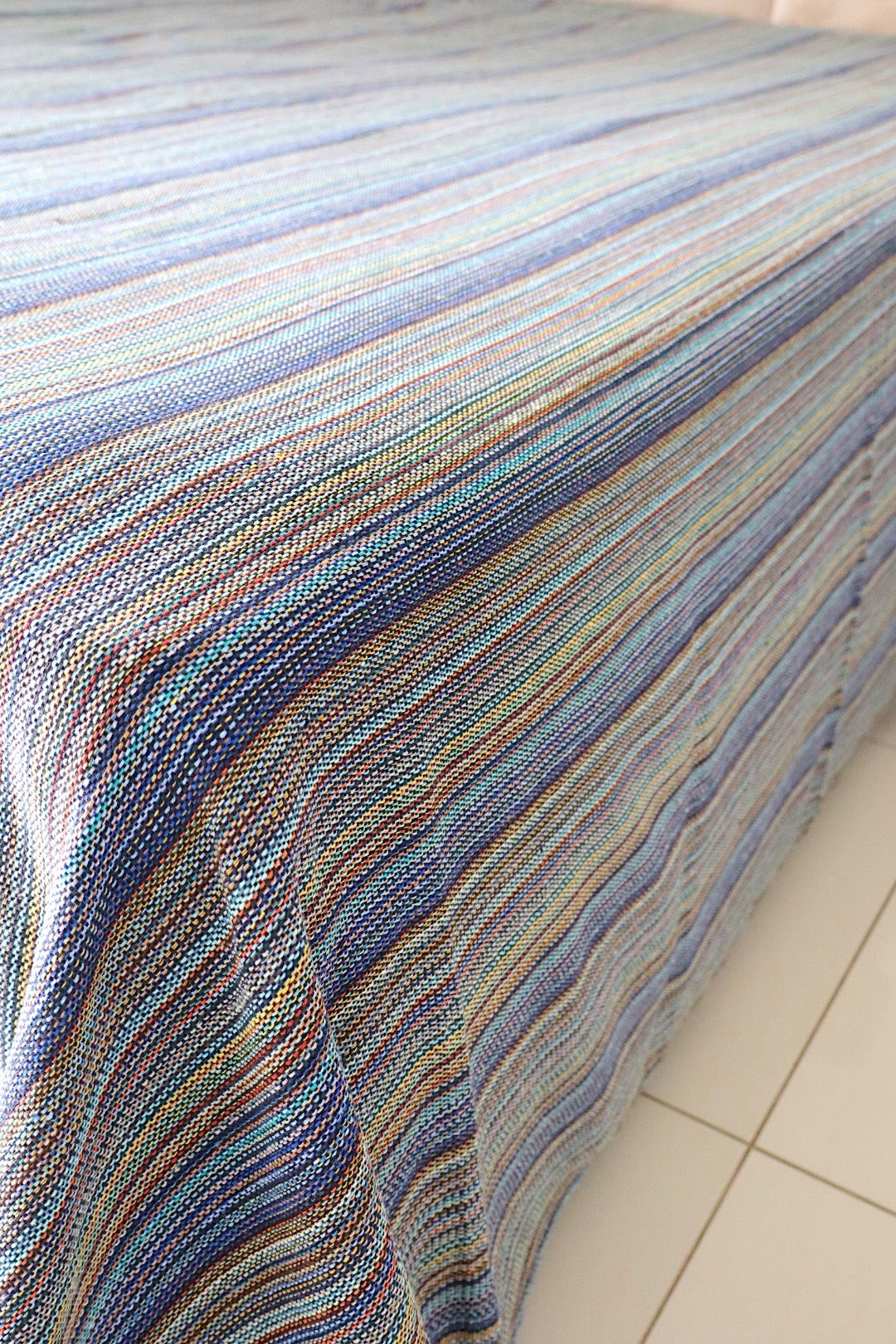 Colcha para Cama Casal 2,20x2,50m Artesanal Colorida Mesclada