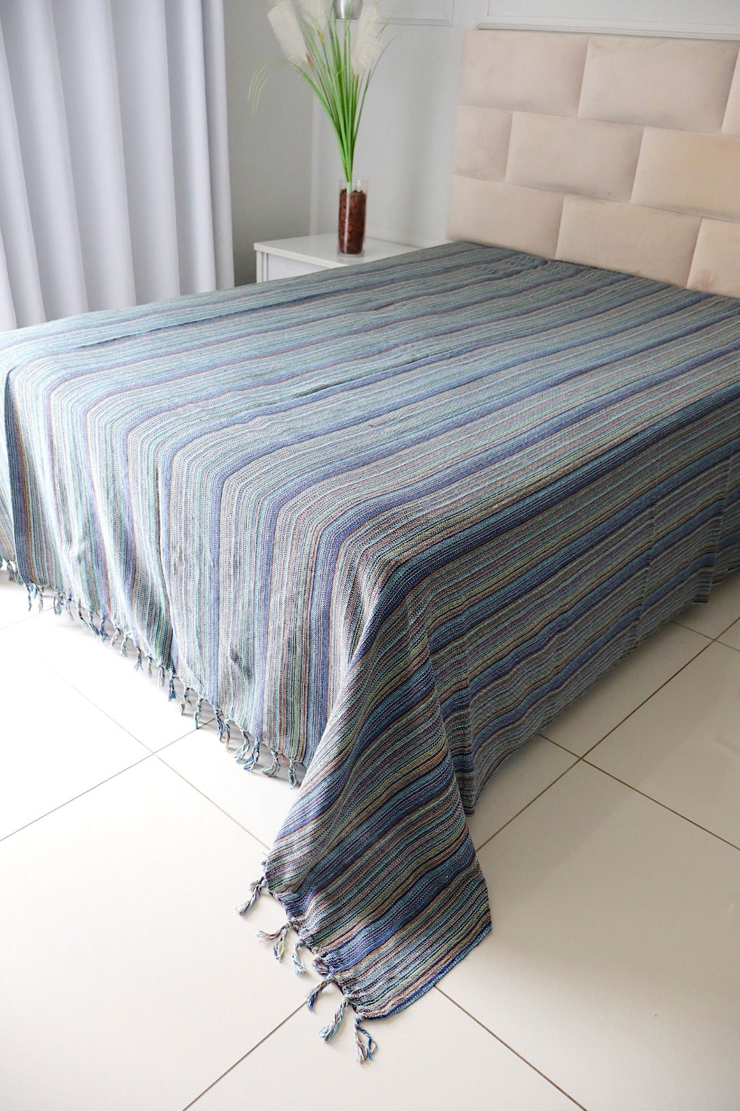 Colcha para Cama Casal 2,20x2,50m Artesanal Colorida Mesclada