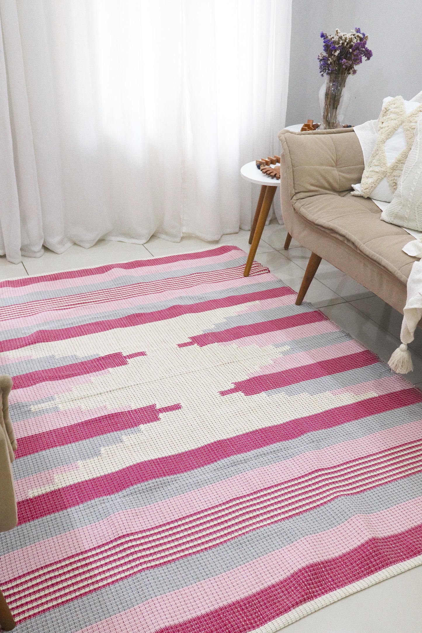 Tapete Linha Bico Rosa 1,50x2,00m