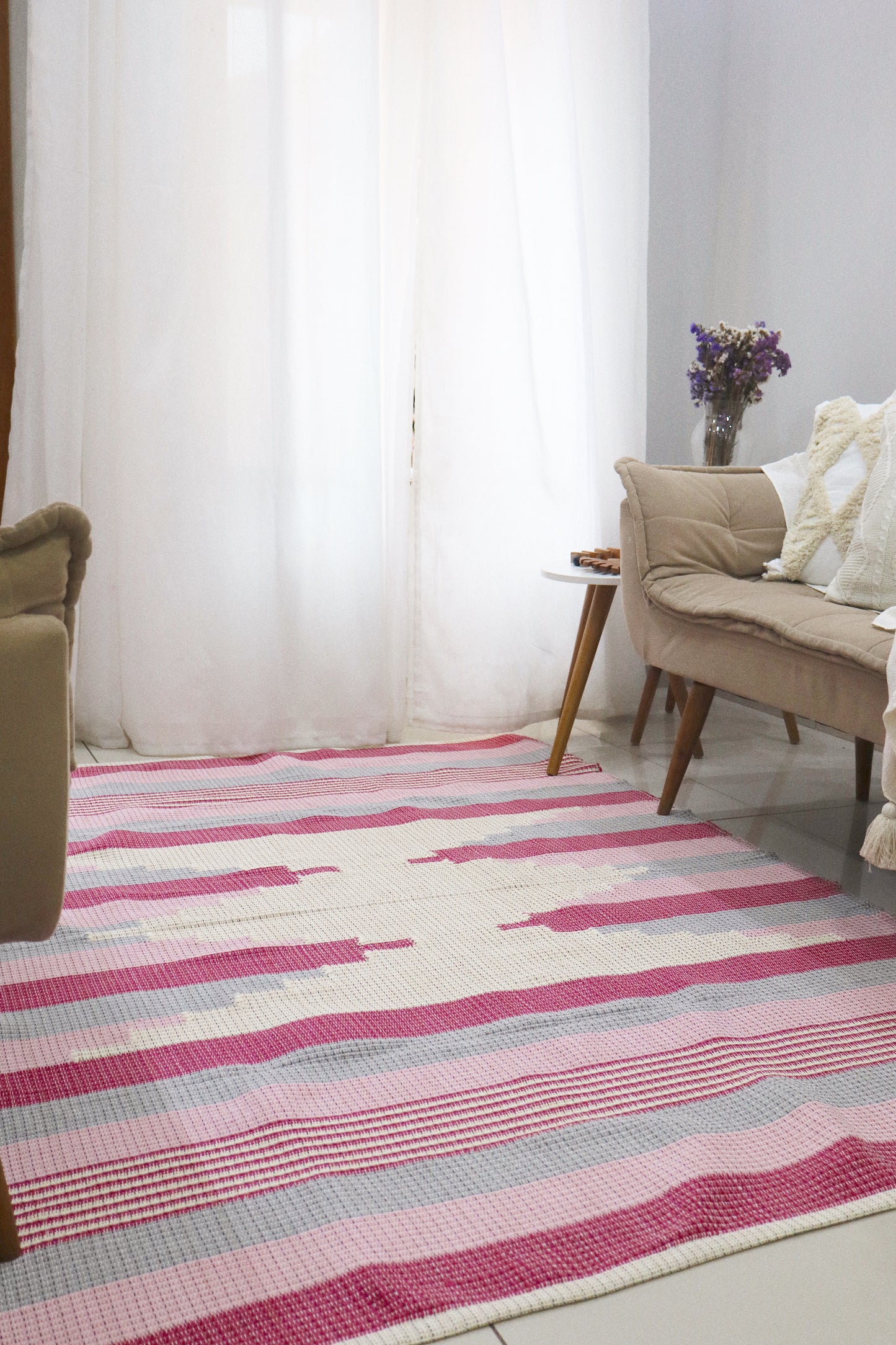 Tapete Linha Bico Rosa 1,50x2,00m