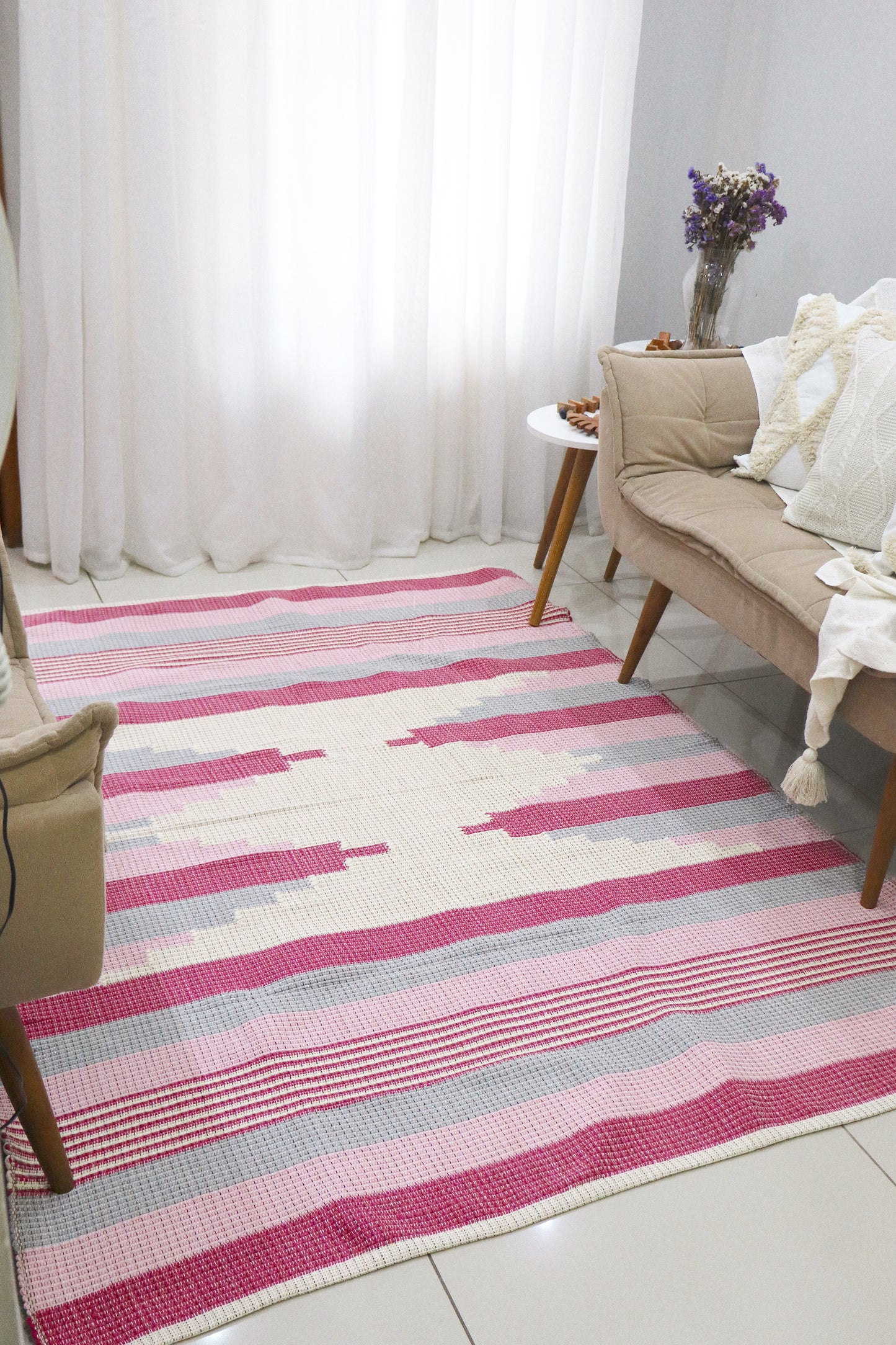 Tapete Linha Bico Rosa 1,50x2,00m