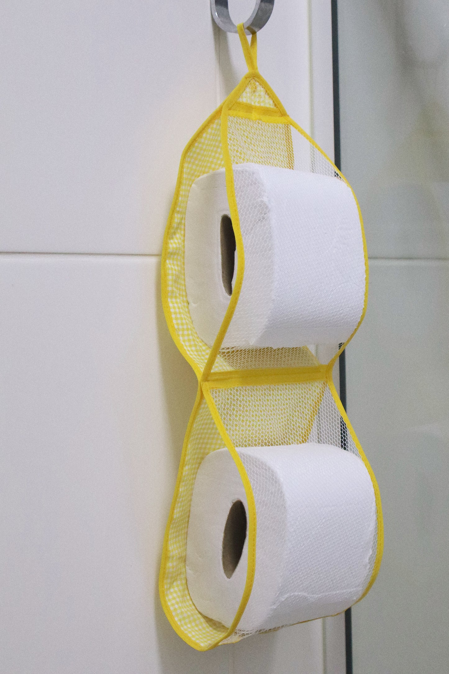 Porta Papel Higiênico 2 Lugares Tule Amarelo