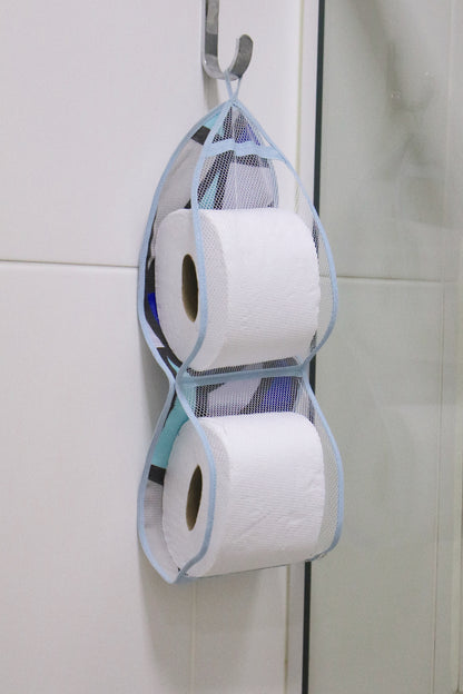 Porta Papel Higiênico 2 Lugares Tule Azul Claro