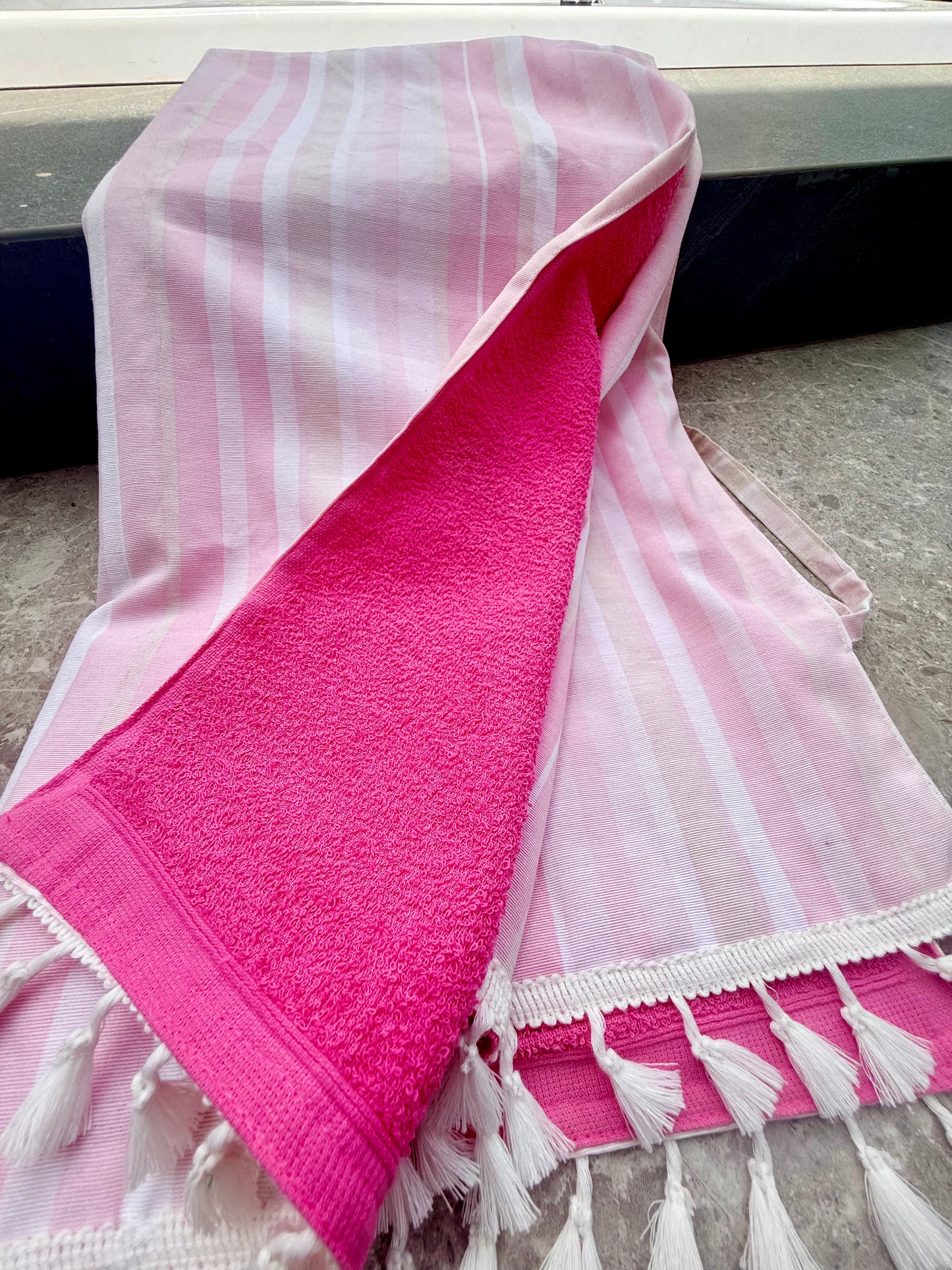 Toalha Canga Dupla Face com Tecido Impermeável Belize Rosa