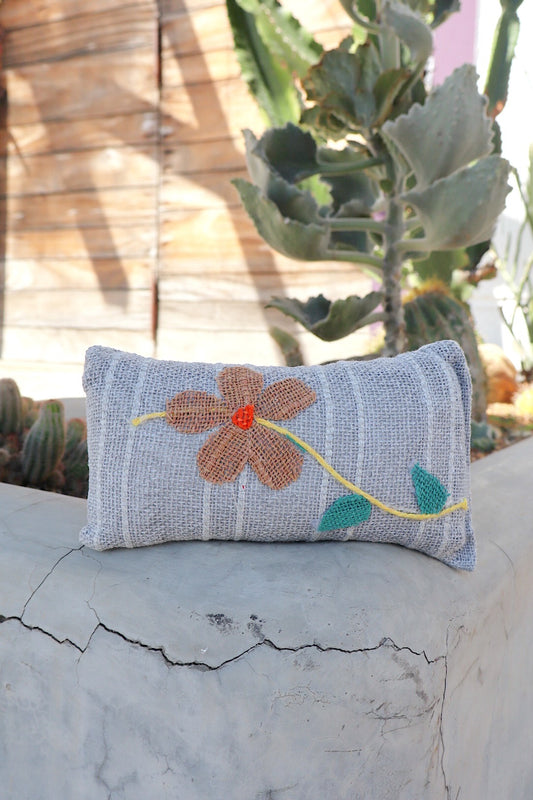 Peso de Porta Algodão Engomado Cinza Listras