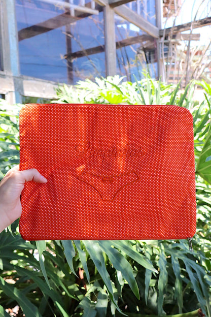 Necessaire Porta Calcinha Limpinha Sujinha G Laranja
