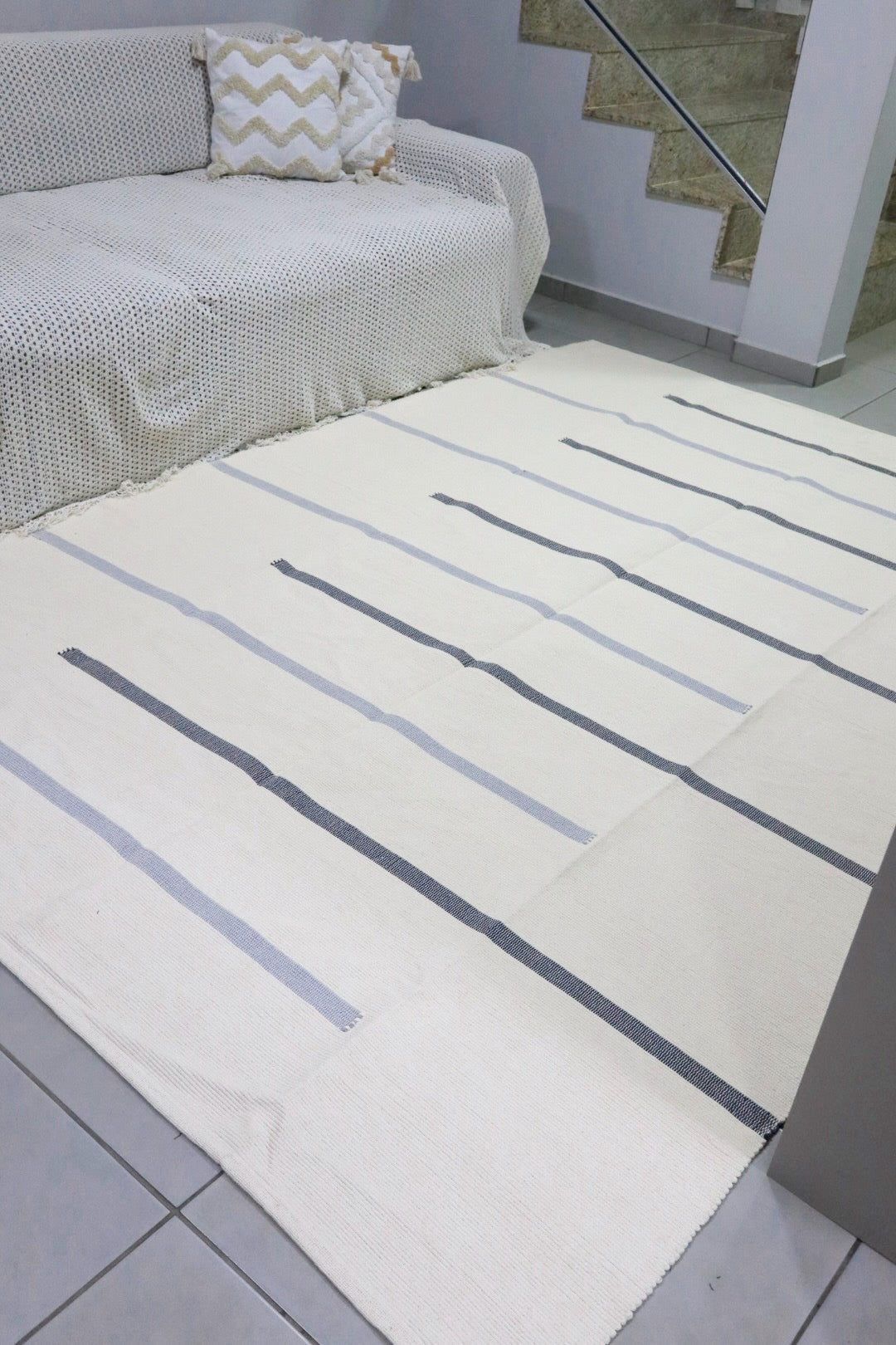 Tapete em Linha Capri Preto e Cinza 2,00x2,50m