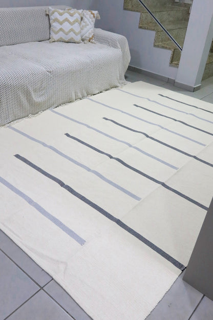 Tapete em Linha Capri Preto e Cinza 2,00x2,50m