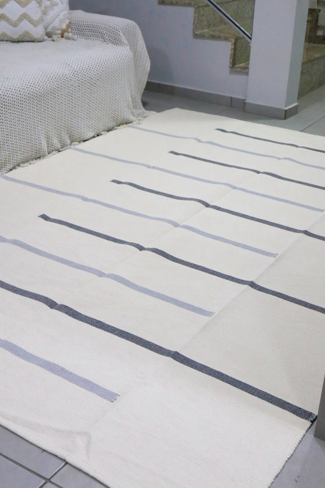 Tapete em Linha Capri Preto e Cinza 2,00x2,50m