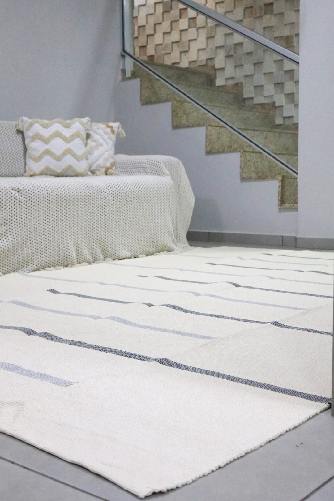 Tapete em Linha Capri Preto e Cinza 2,00x2,50m