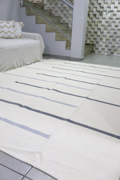 Tapete em Linha Capri Preto e Cinza 2,00x2,50m