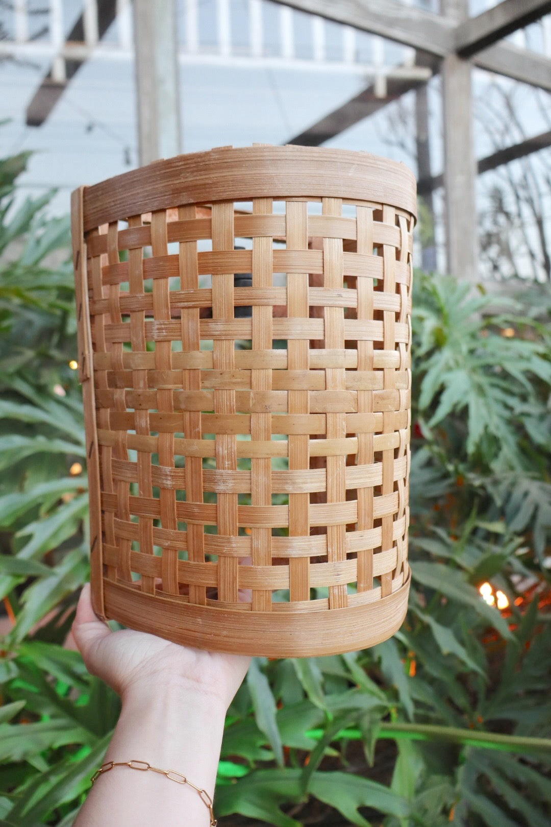 Luminária Arandela de Bambu Valencia