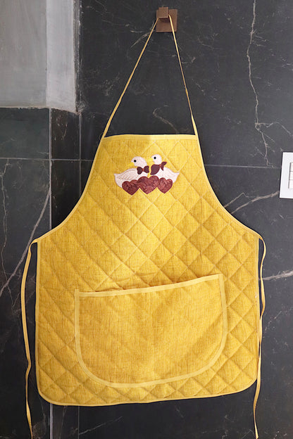 Avental de Cozinha Plastificado Especial Patinhos Amarelo