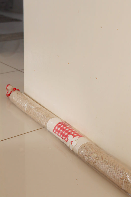 Peso Porta Cobra Juta Vermelho e Branco 80cm