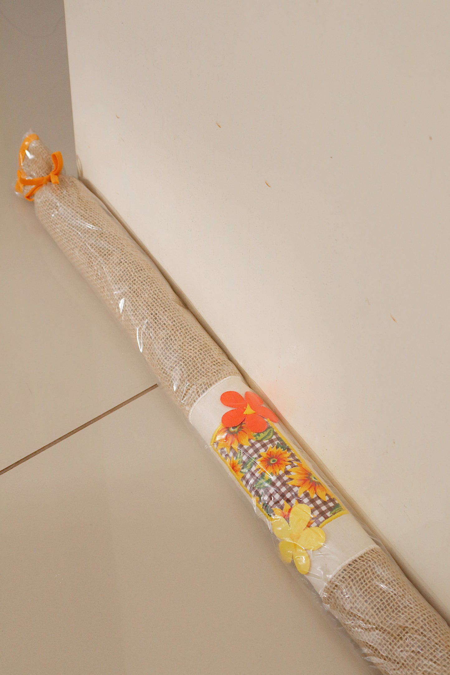 Peso Porta Cobra Juta Laranja e Amarelo 80cm