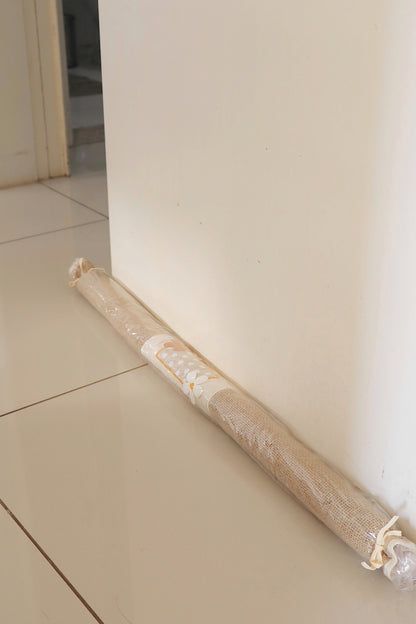 Peso Porta Cobra Juta Bege e Branco 80cm