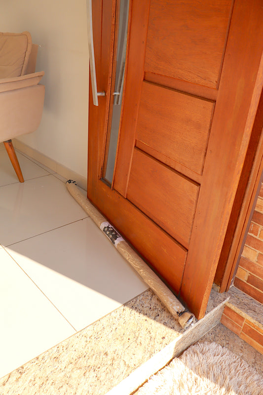 Peso Porta Cobra Juta Preto e Branco 120cm