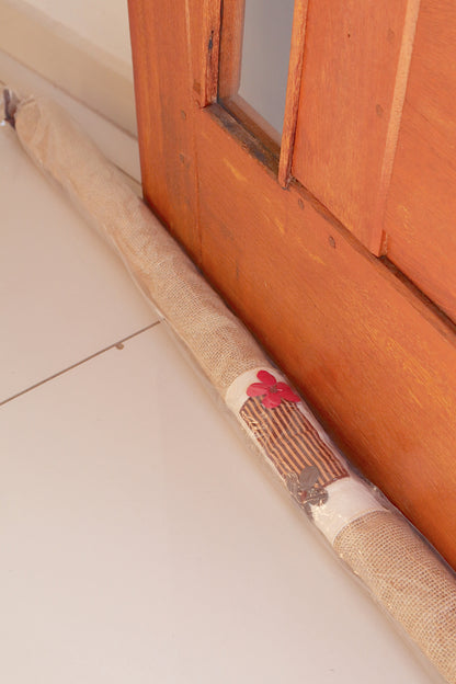 Peso Porta Cobra Juta Vermelho e Marrom 120cm
