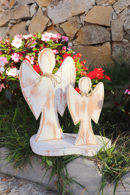 Par Anjo Madeira Branco Decoração