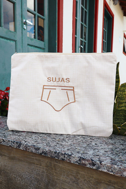 Necessaire Porta Cueca Limpinha Sujinha G Off White