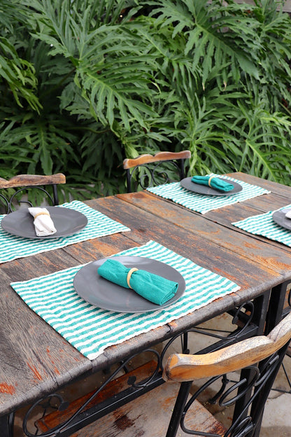 Kit De Jogo Americano, Guardanapo e Argola 4 lugares Tifanny