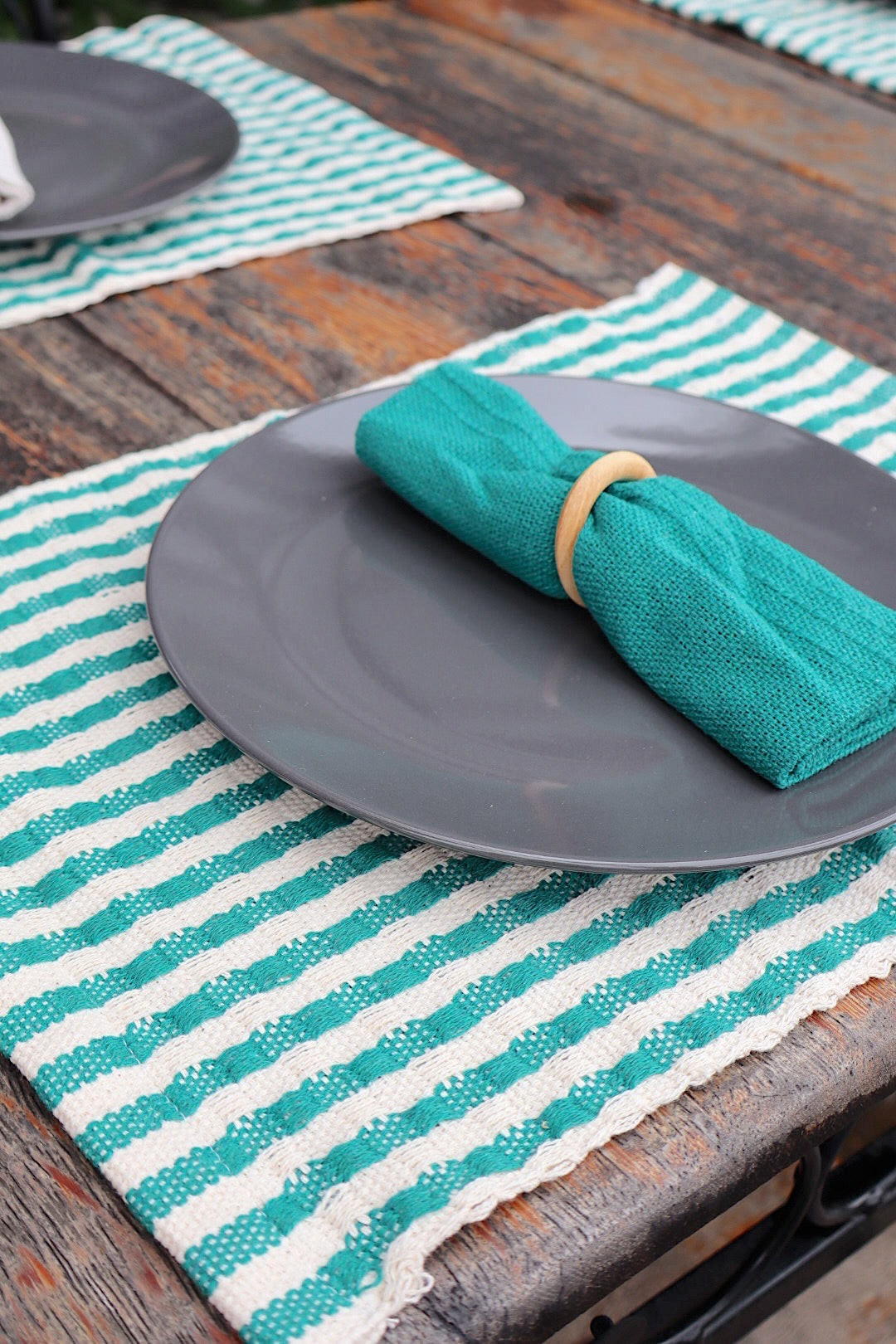 Kit De Jogo Americano, Guardanapo e Argola 4 lugares Tifanny