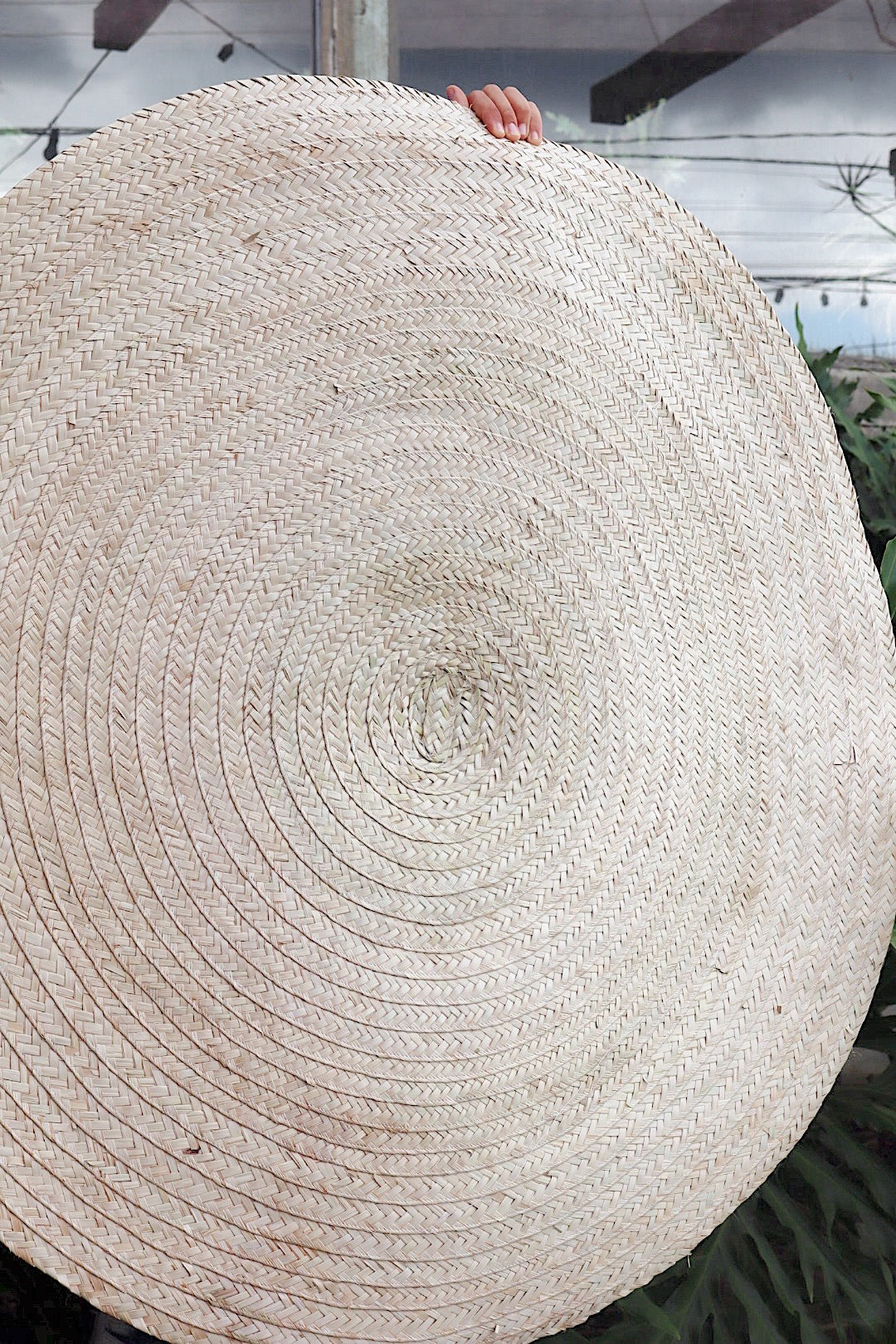 Tapete de Palha Redondo Liso 90cm