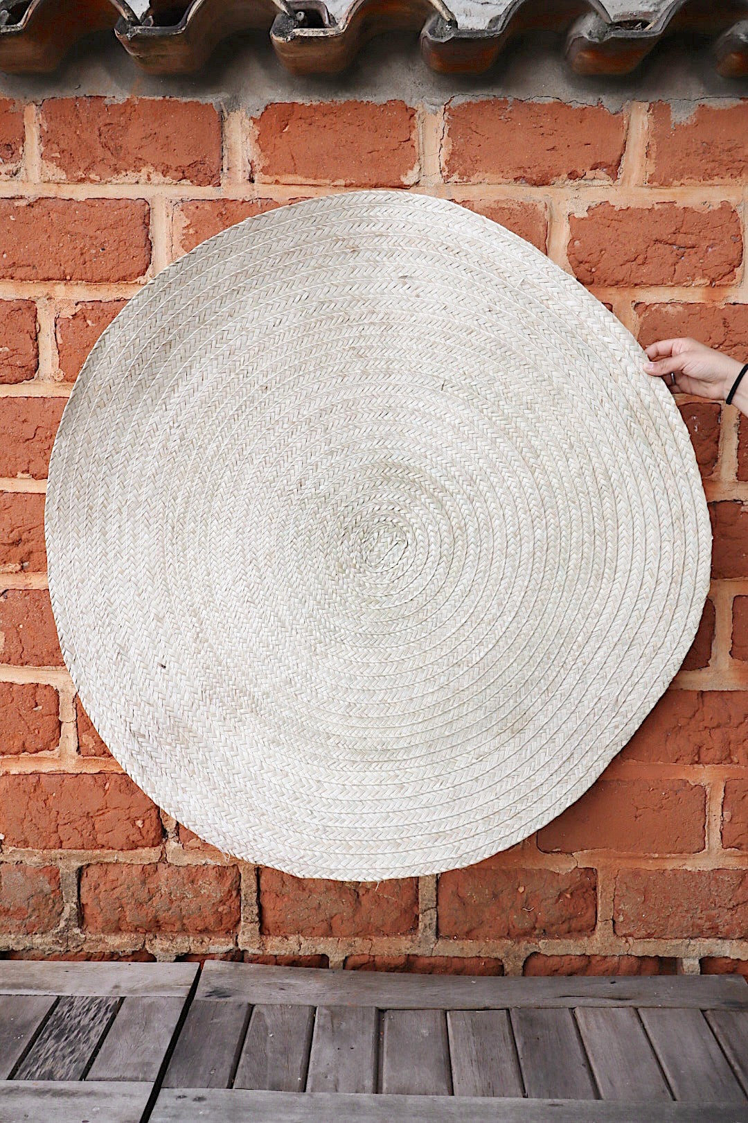 Tapete de Palha Redondo Liso 120cm