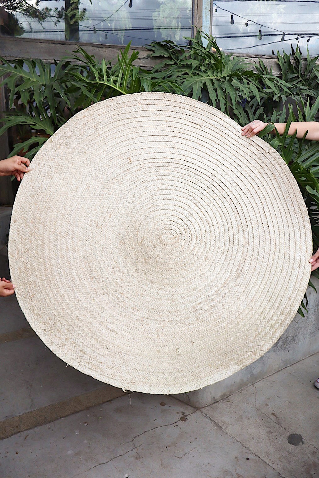 Tapete de Palha Redondo Liso 120cm