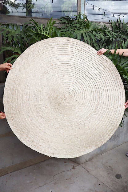Tapete de Palha Redondo Liso 120cm