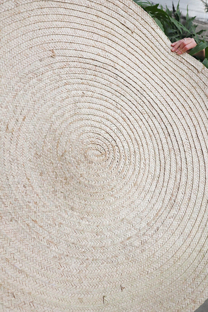 Tapete de Palha Redondo Liso 120cm