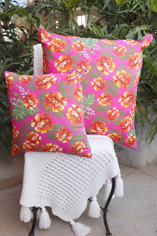 Capa de Almofada Chita Rosa 45x45 ou 65x65