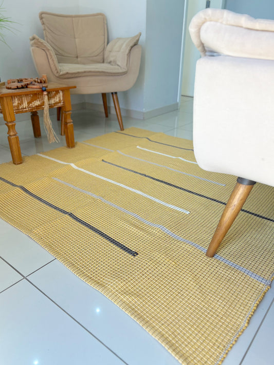 Tapete em Linha Capri mostarda 1,50x1,50m