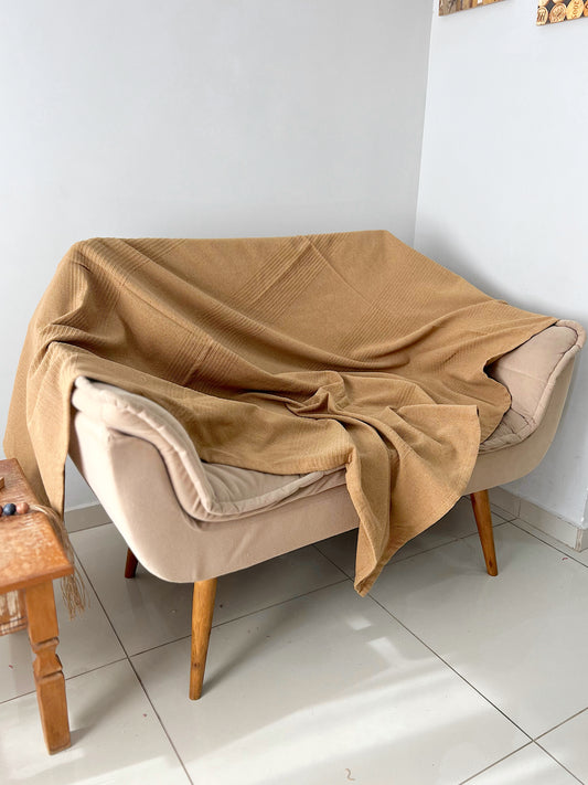 Manta Algodão Carícia Café com Leite 1,60x2,10m