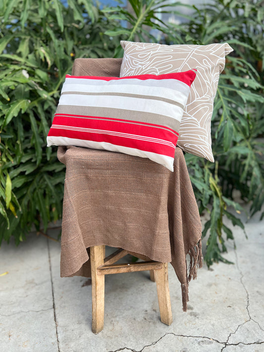 Kit Mantinha para Sofá Marrom + 2 Capas de Almofadas