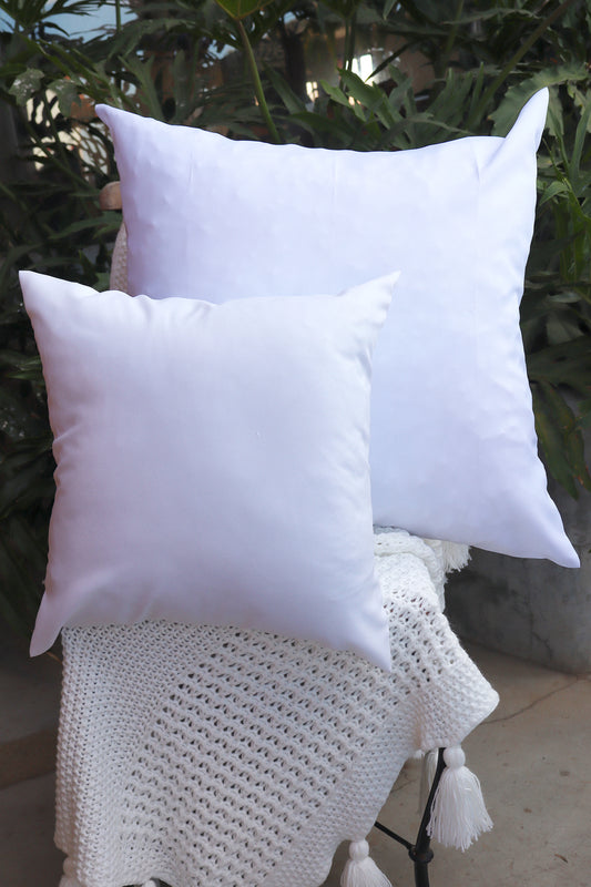 Capa de Almofada Oxford Lisa Branca 45x45 ou 65x65