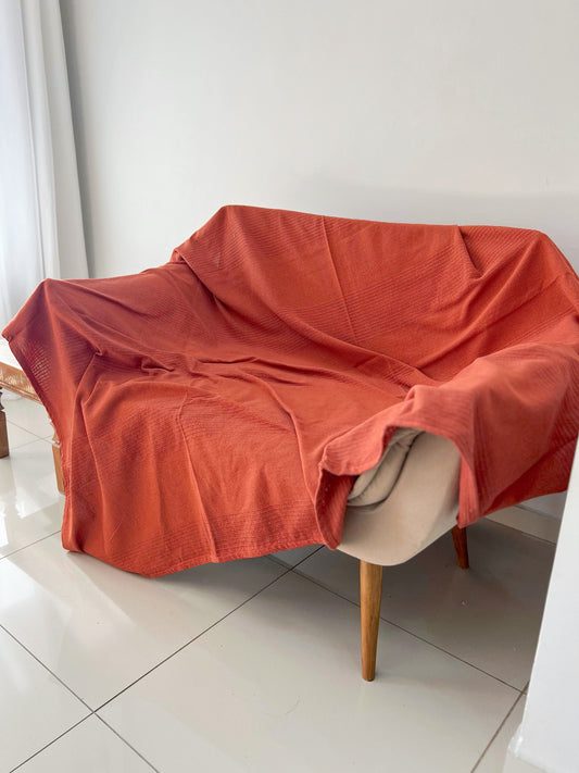 Manta Algodão Carícia Terracota 1,60x2,10m