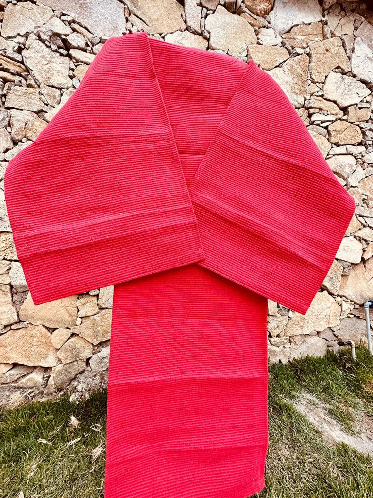 Jogo de Passadeira Algodão Vermelho Liso