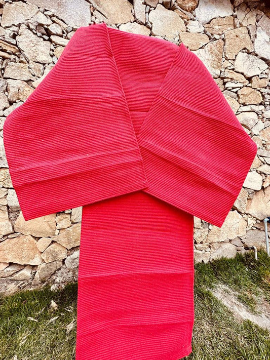 Jogo de Passadeira Algodão Vermelho Liso