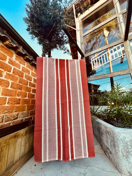 Tapete Médio Linha Terracota Listras 0,70x1,50m