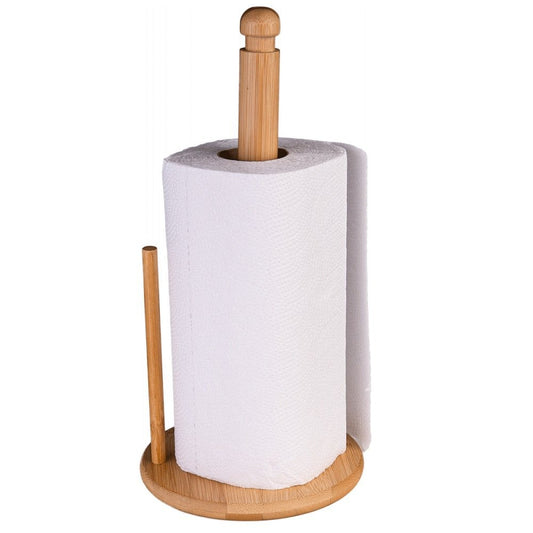 Suporte Porta Papel Toalha em Bambu