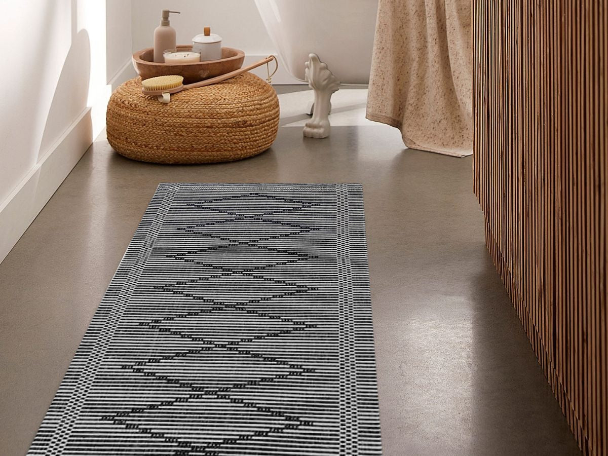 Passadeira em Algodão Artesão Preto 3,0m