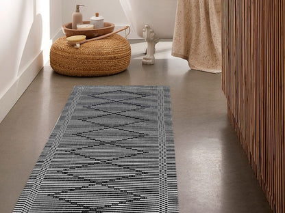 Passadeira em Algodão Artesão Preto 3,0m