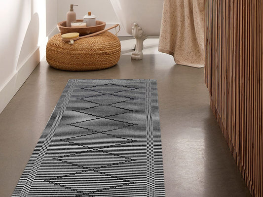 Passadeira em Algodão Artesão Preto 3,0m