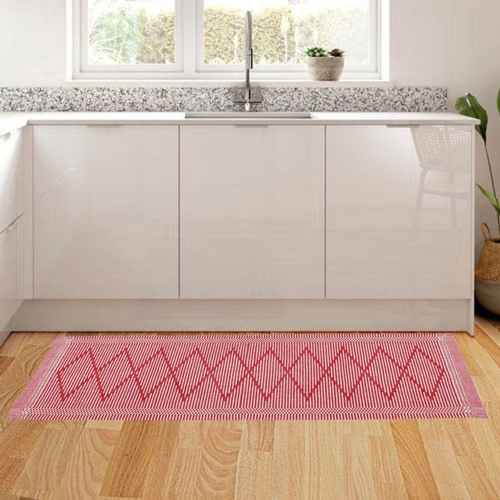 Passadeira em Algodão Artesão Vermelho 3,0m