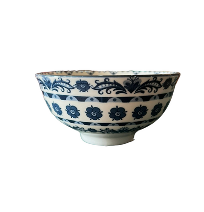 Bowl Decorativo em Cerâmica Azul e Amarelo P
